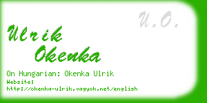 ulrik okenka business card